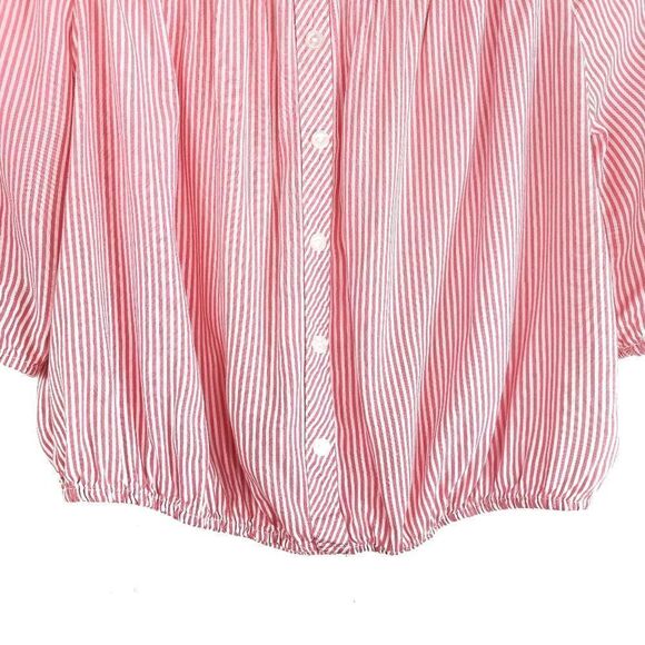 Forever 21》Candy Stripe Off The Shoulder Crop Top - Picture 5 of 10